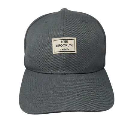 N'86 Brooklyn Twenty Strapback Hat Gray One Size Adjustable 6 Panel Polyester