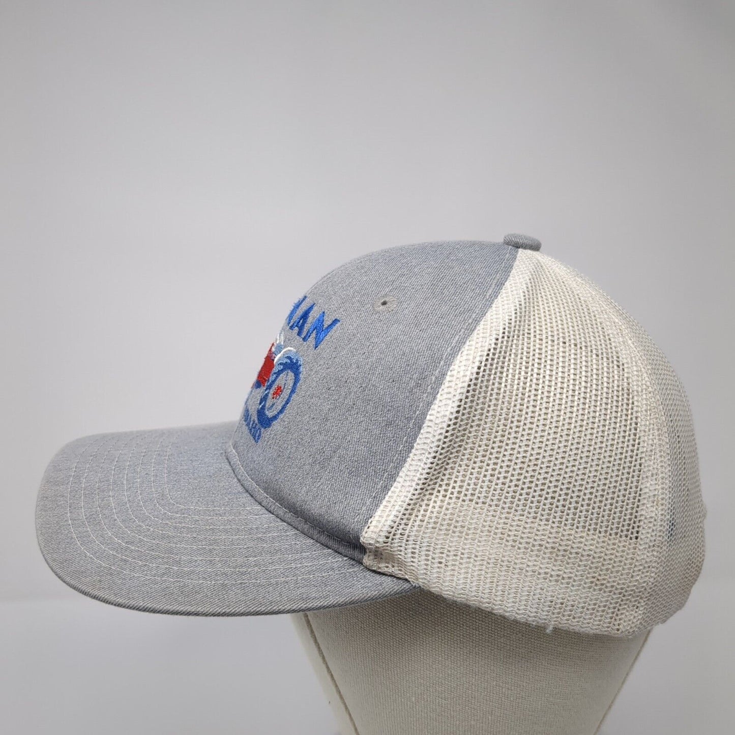 Menan Idaho Snapback Trucker Hat Gray One Size Mesh Back Adjustable