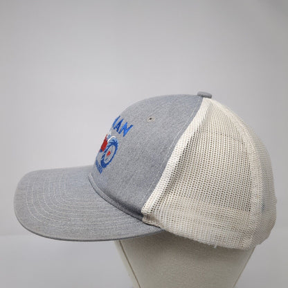 Menan Idaho Snapback Trucker Hat Gray One Size Mesh Back Adjustable