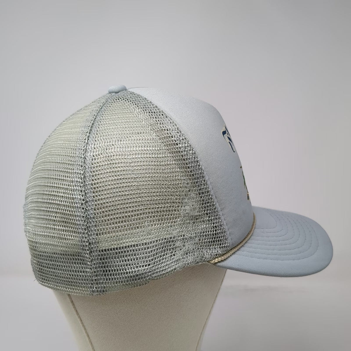 Memories Trucker Hat Gray One Size Florida Anchor Graphic Snapback Mesh Rope