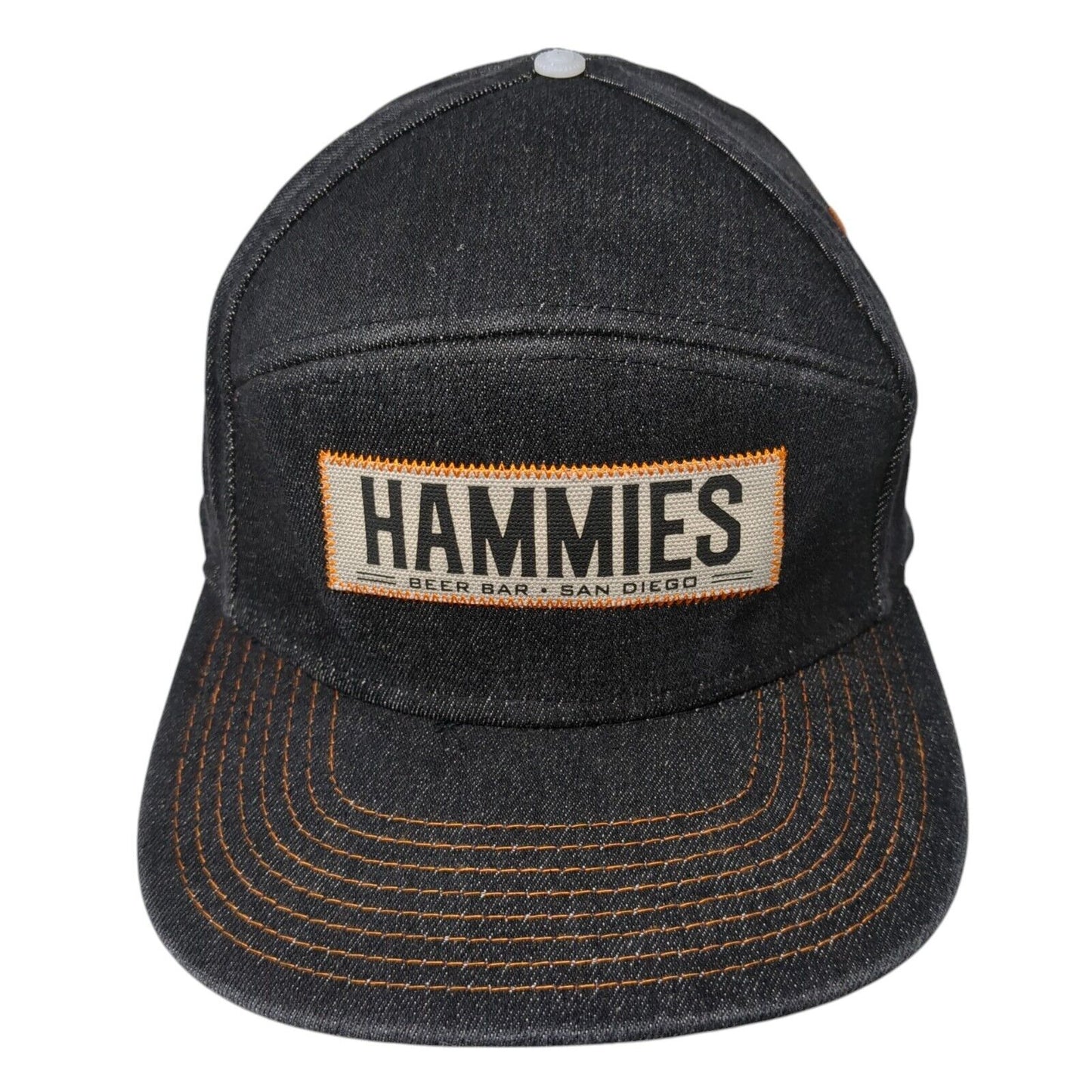 Hammies Beer Bar Snapback Hat Black One Size Adjustable Hamiltons