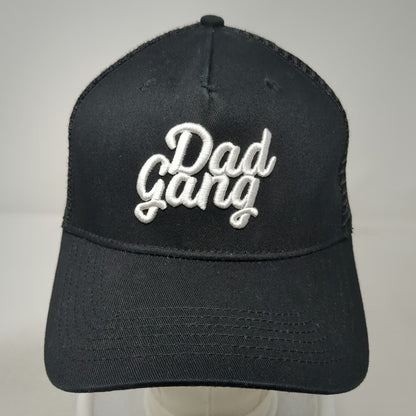 Dad Gang Trucker Hat Black One Size Mesh Snapback IYKYK Script Logo Embroidery