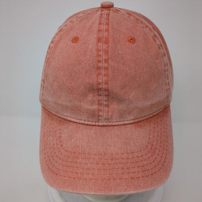 Unbranded Slideback Hat Orange One Size Adjustable Vented Holes 6 Panel Blank
