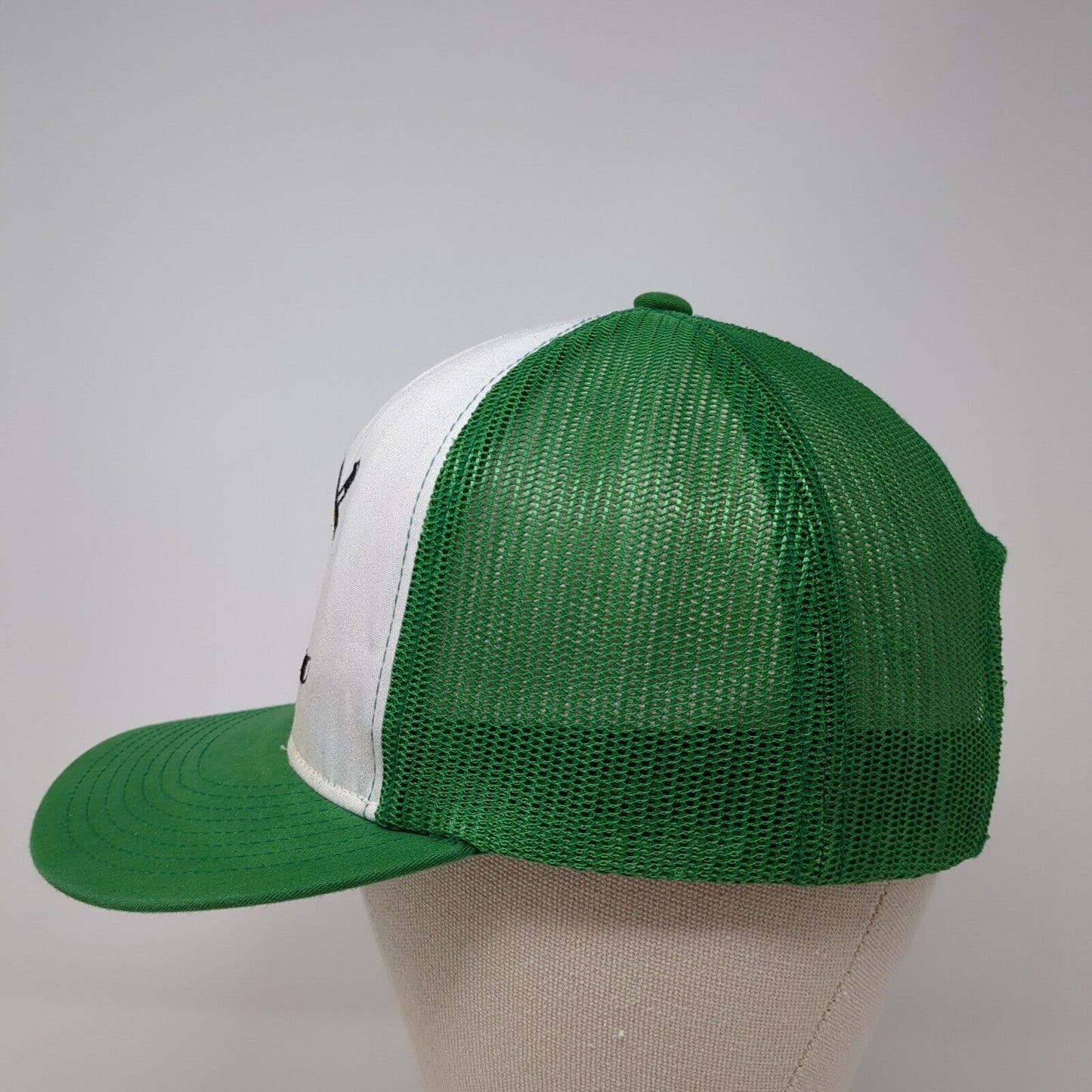 Dbl Mtn Snapback Trucker Hat Green One Size Adjustable Mesh Back Classic Yupoong