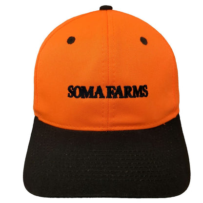 Outdoor Cap Snapback Hat Orange One Size Soma Farms Structured Contrast Brim