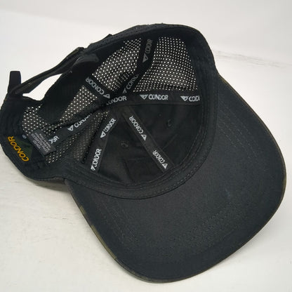 Condor Baseball Cap Black Camo Tactical Mesh Back Patch Area One Size Hat