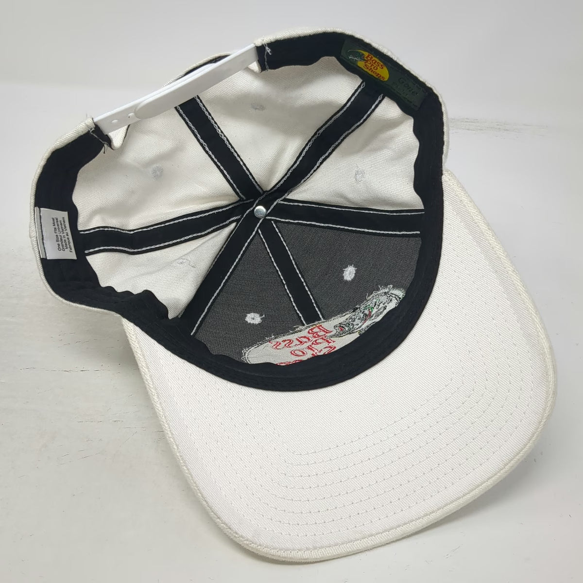 Bass Pro Shops Snapback Hat White One Size Fishing Bass Logo Adjustable Outdoor