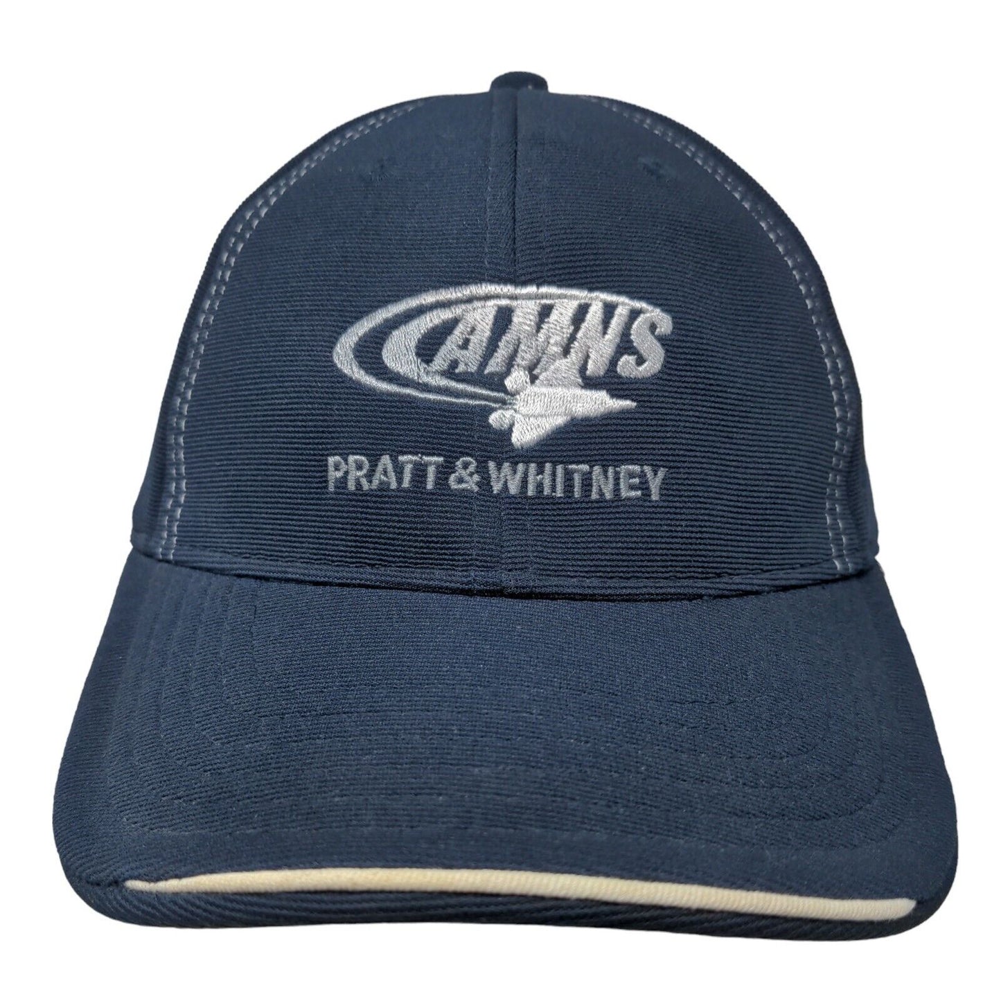 Pratt & Whitney Men's Slideback Hat Blue Embroidered Aircraft Logo Boeing