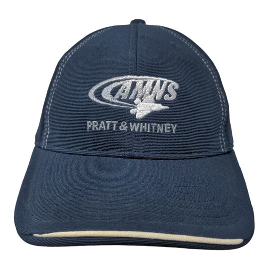 Pratt & Whitney Men's Slideback Hat Blue Embroidered Aircraft Logo Boeing