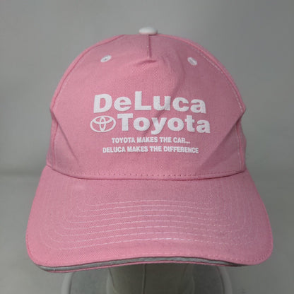 DeLuca Toyota Strapback Hat Pink One Size Adjustable Vent Holes Cobra