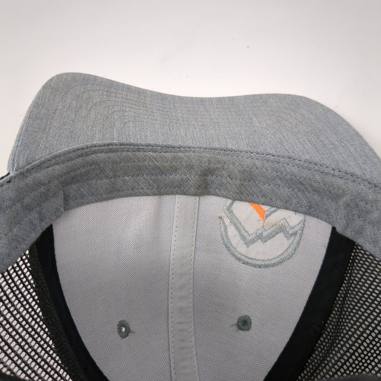 Mountain Snapback Trucker Hat Gray One Size Adjustable Mesh Back Richardson