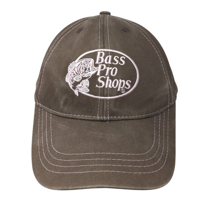 Bass Pro Shops Baseball Cap Brown One Size Adjustable Embroidered Gone Fishing