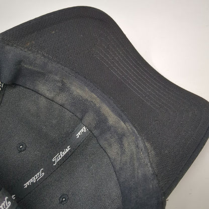 Titleist Baseball Cap Black XL Pro V1 FootJoy Performance Mesh Stretch Fit Hat