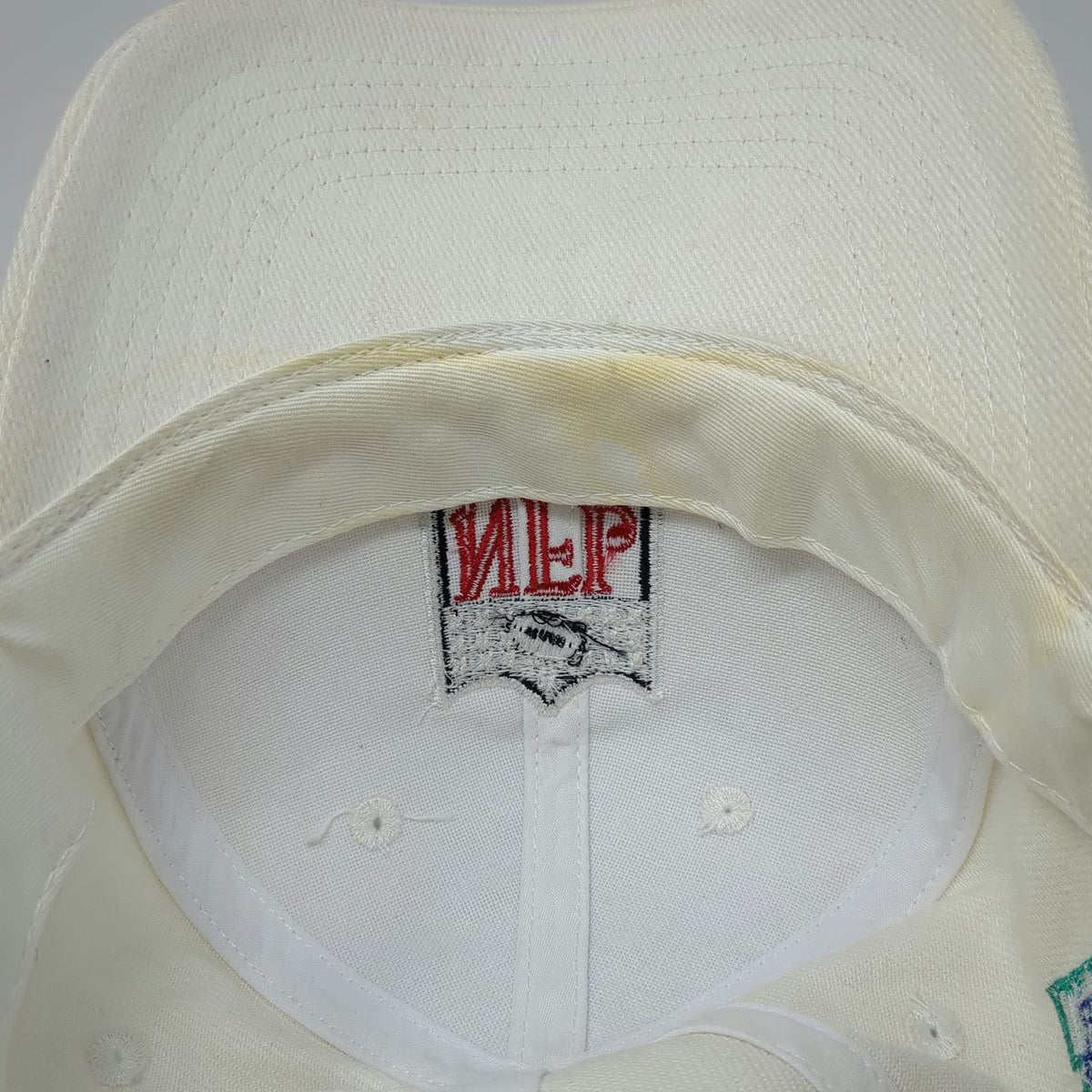 Shield Bear White One Size Baseball Cap Hat NFL Sunday Ticket Network Slideback