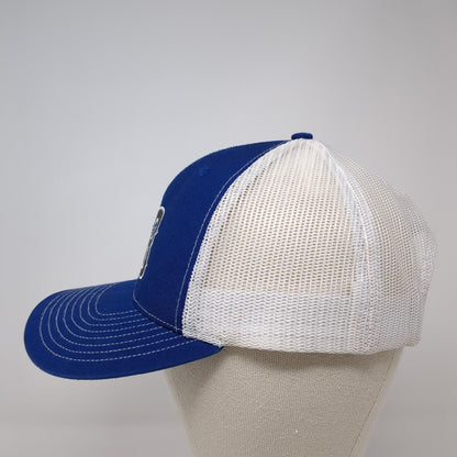 EB Snapback Trucker Hat Blue OS Adjustable Embroidered Mesh Back Richardson