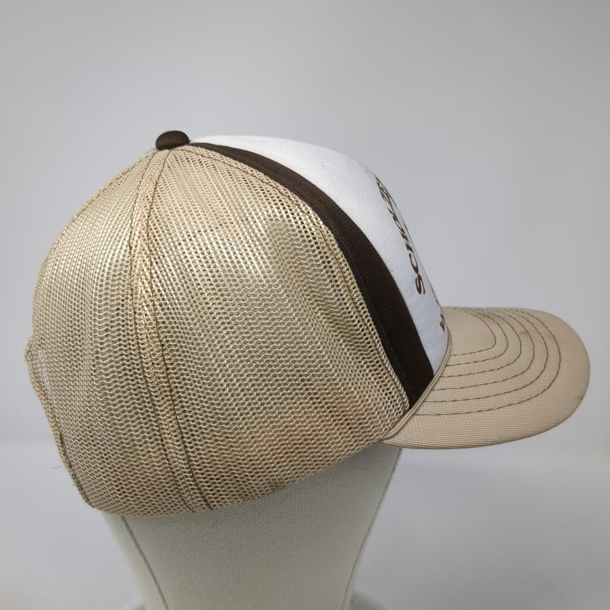 AmaPro Trucker Hat Beige One Size Scholzen Products Wholesale Elk Snapback Mesh