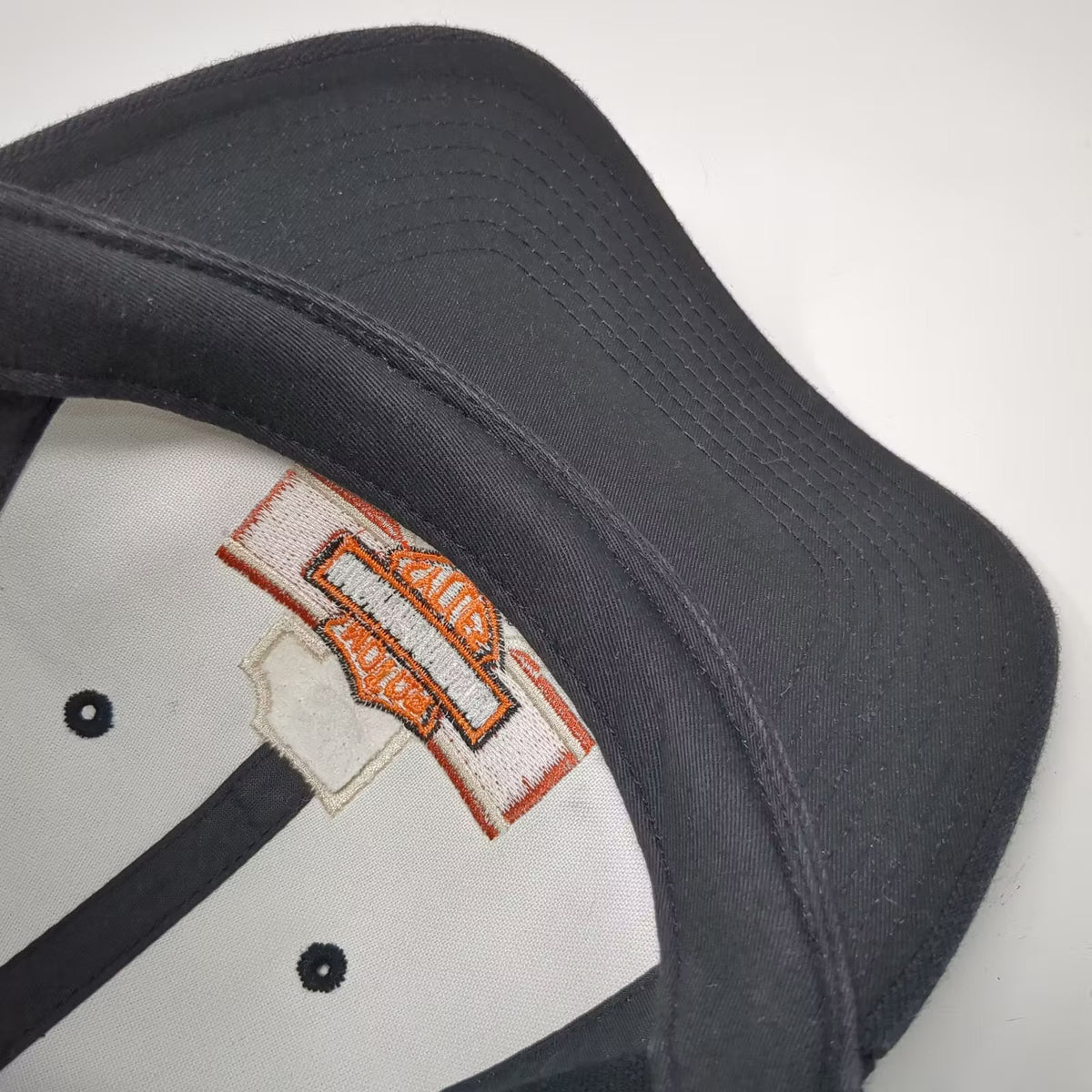 Harley-Davidson Baseball Cap Blue XL Embroidered #1 Bar & Shield Stretch Fit Hat