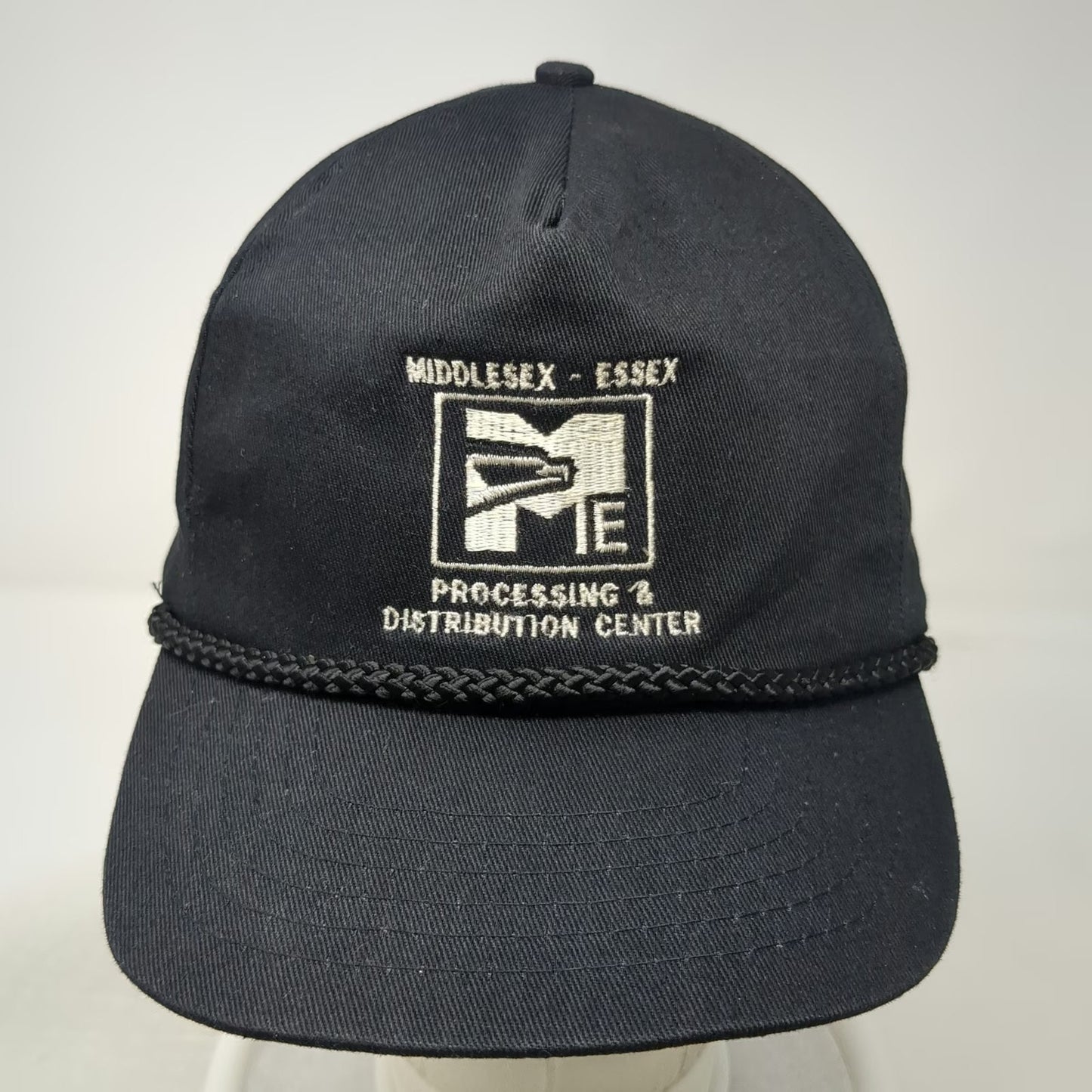 Trucker Black Hat USPS Middlesex-Essex Processing Center Rope USPS Vintage