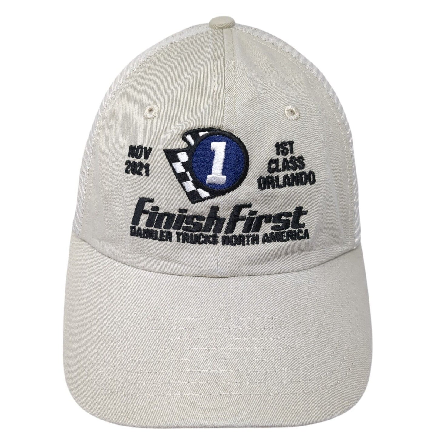 Finish First Daimler Trucks North America Trucker Hat Beige OS Mesh Sportsman