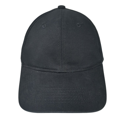 George Strapback Hat Black One Size Adjustable Solid Vent Holes Blank