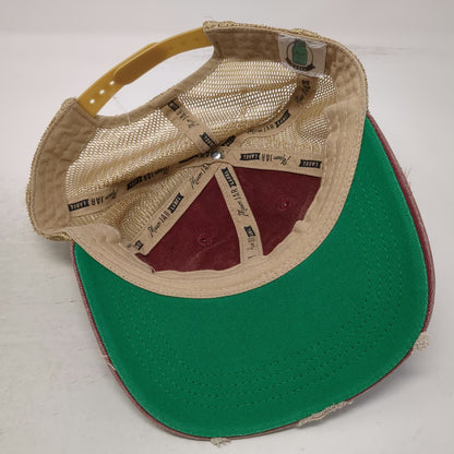Mason Jar Label Red One Size Trucker Hat Free Spirit Headdress Mesh Back Patch