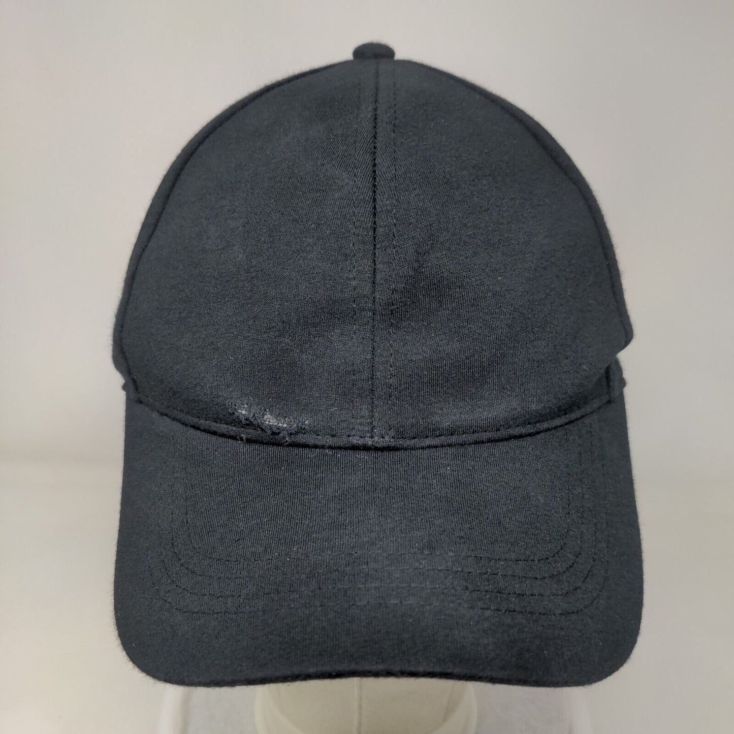 Melrose And Market Strapback Hat Black One Size Adjustable Vented Holes Blank