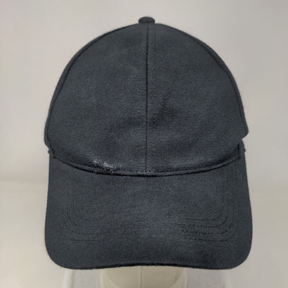 Melrose And Market Strapback Hat Black One Size Adjustable Vented Holes Blank