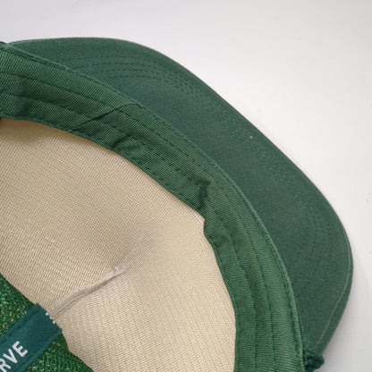 RepYourWater Trucker Hat Green One Size Bear Fish Graphic Mesh Rope Snapback