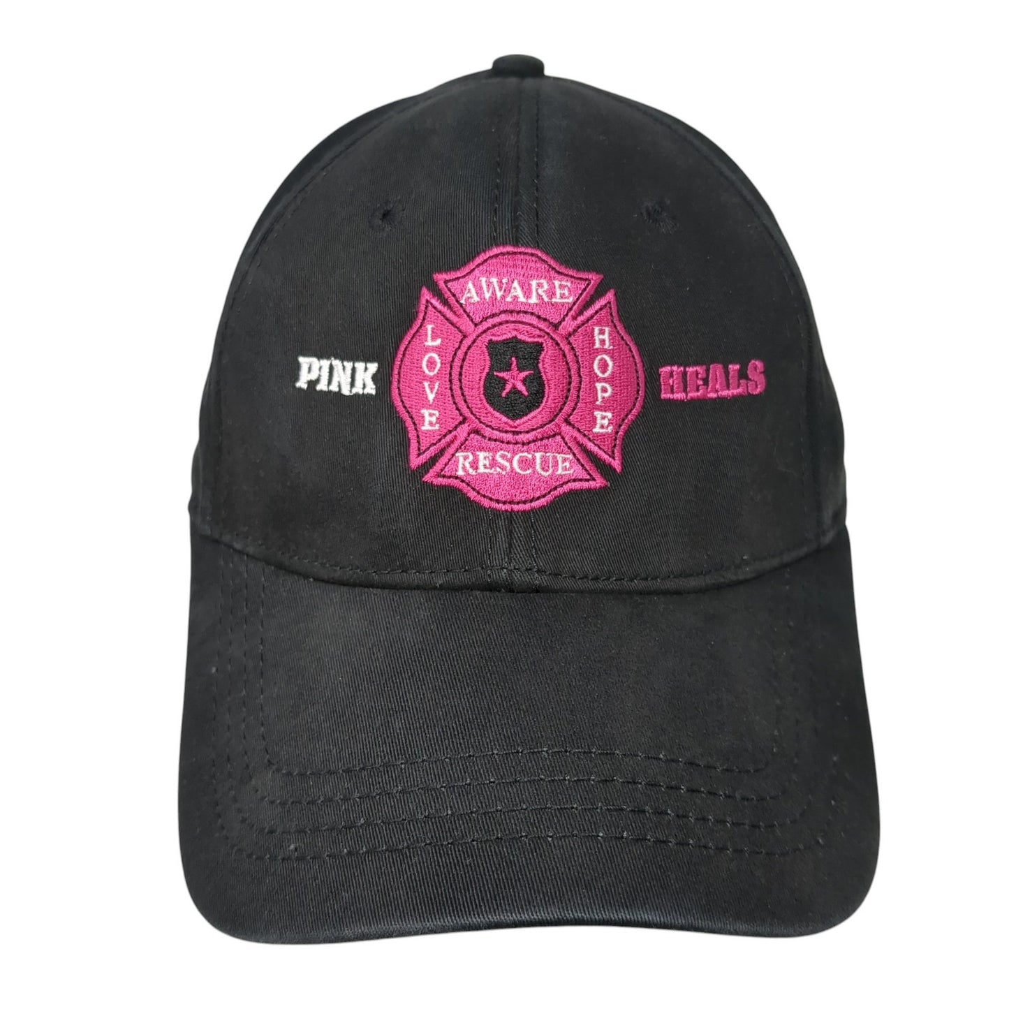 Pink Heals Aware Love Hope Rescue Fitted Baseball Cap Black XL Cap America Golf