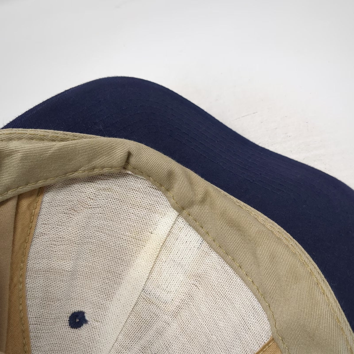 Ben Hogan Baseball Cap Beige Blue One Size Golfer Logo Made in USA Strapback hat