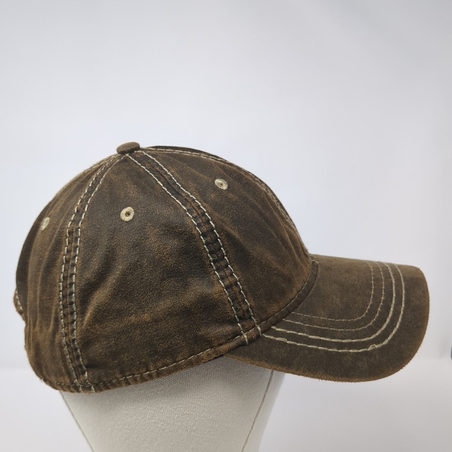 Port Authority Baseball Cap Brown One Size Adjustable Embroidered 6 Panel