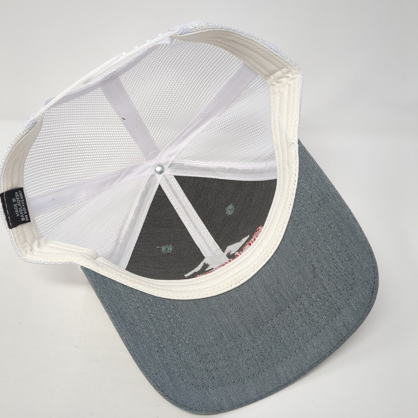 Scheels Meridian Snapback Mesh Back Trucker Hat Gray One Size Embroidered