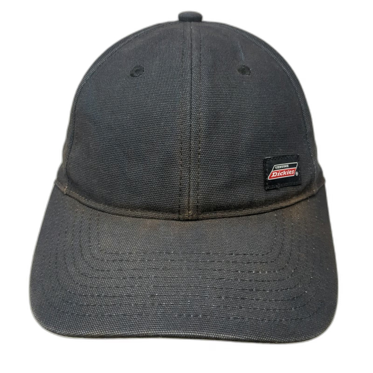 Dickies Snapback Black One Size Genuine Logo Patch Cotton Workwear 6 Panel Hat