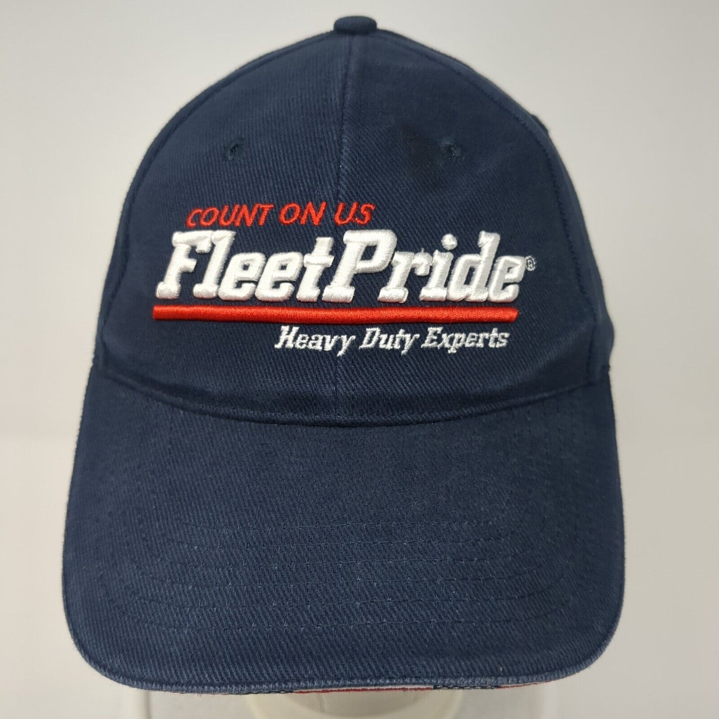 Count On Us Fleet Pride Heavy Duty Experts Strapback Hat Blue OS Adjustable