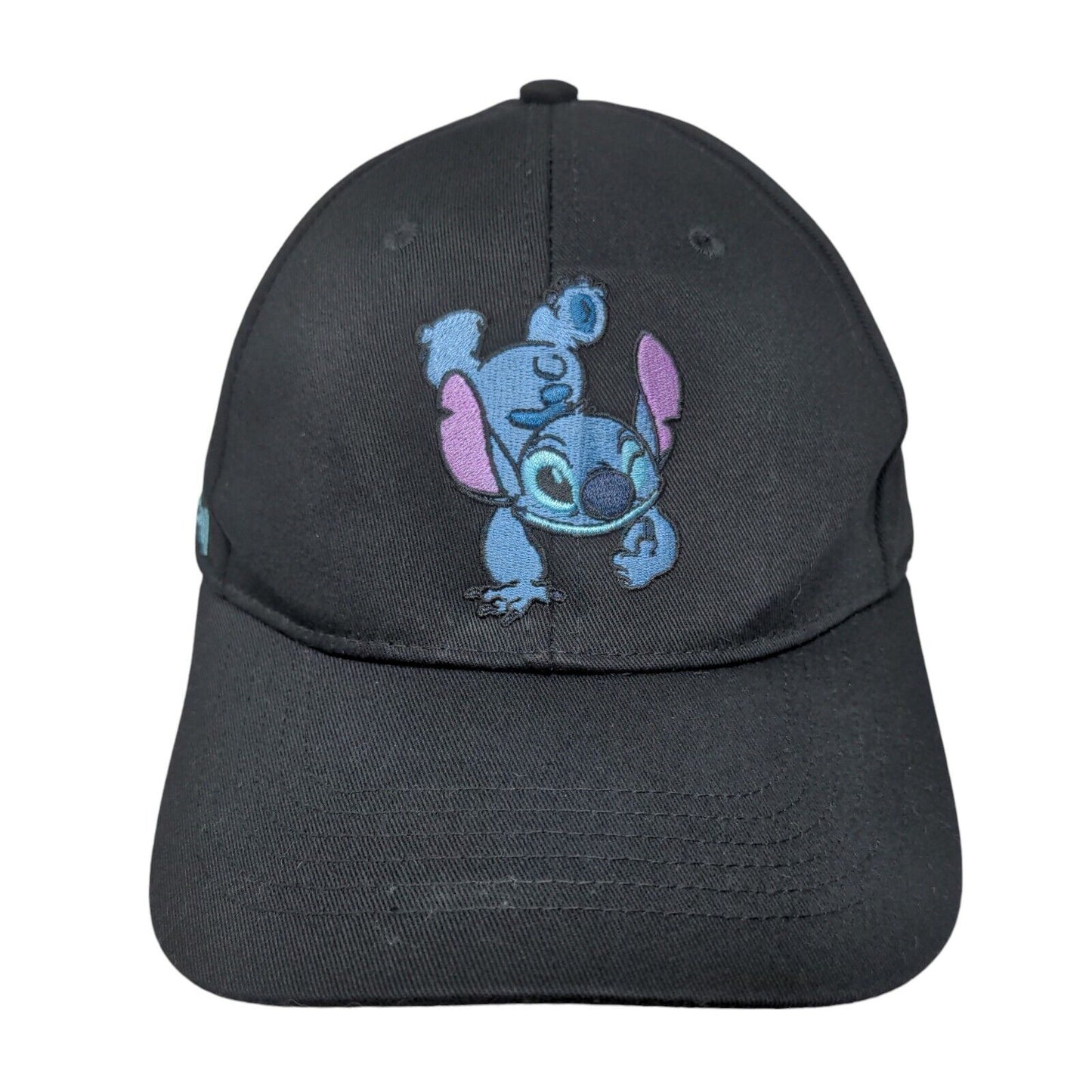 Lilo & Stitch Snapback Hat Black One Size Embroidered 6 Panel Disney