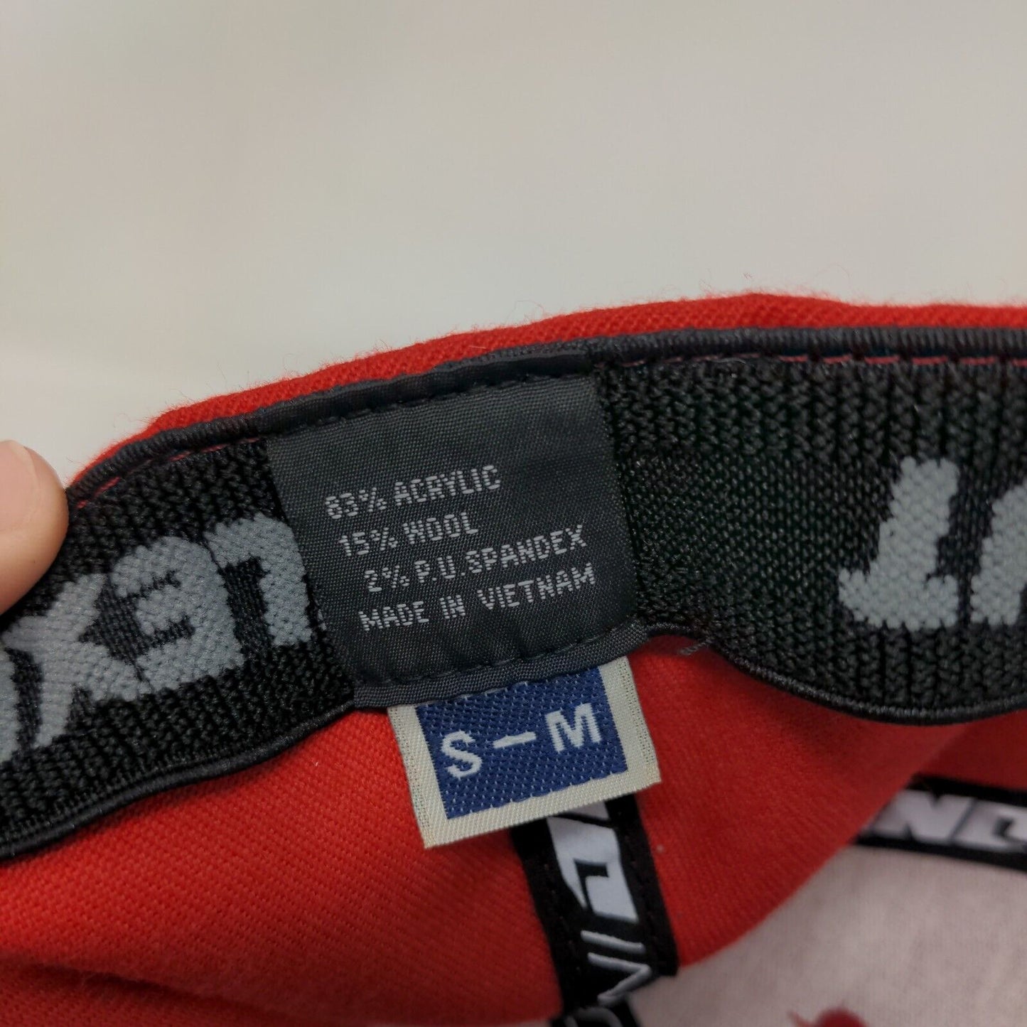 One Industries Fitted Hat Red S-M Embroidered Flexfit Vent Holes