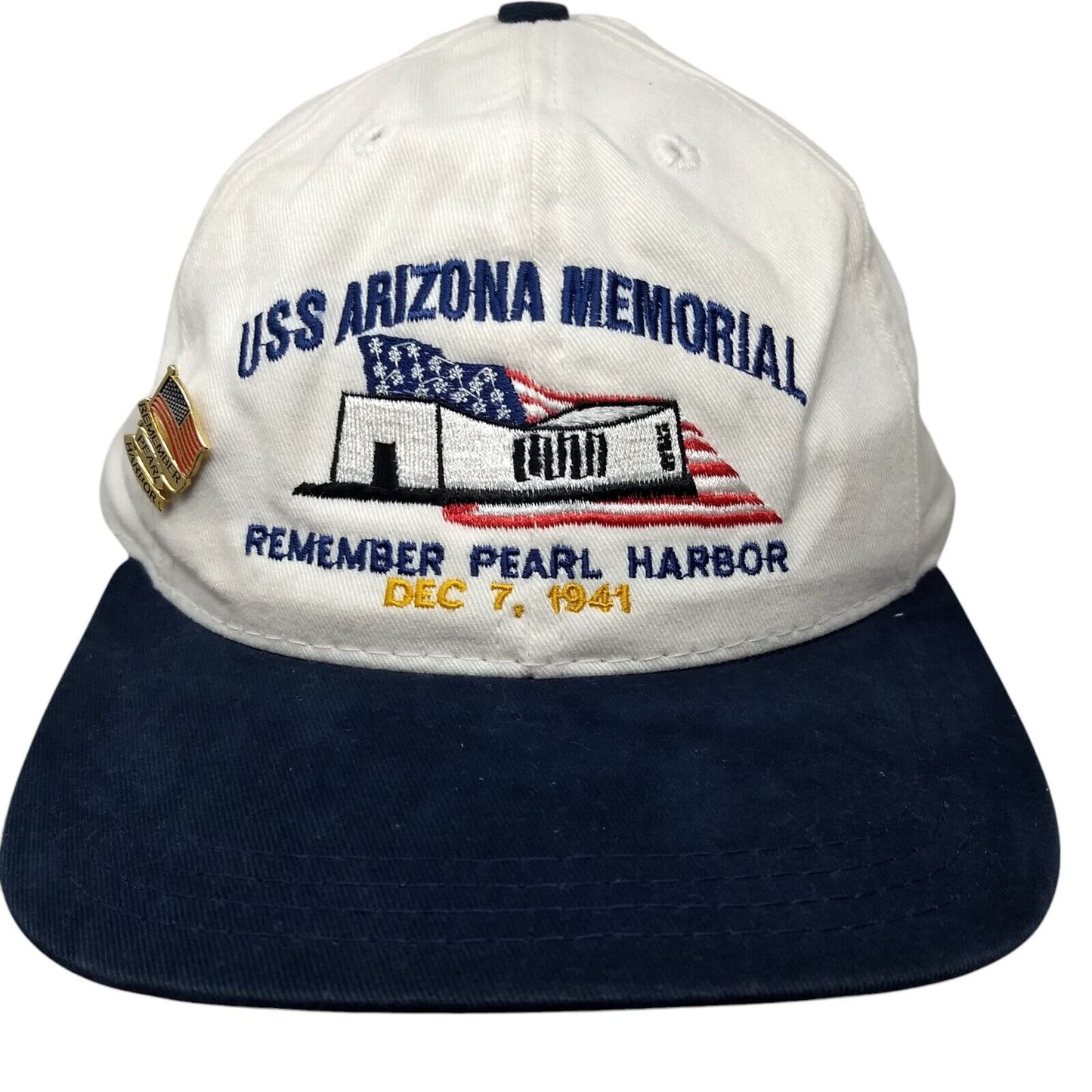 USS Arizona Memorial Snapback Hat Multi OSFA Remember Pearl Harbor