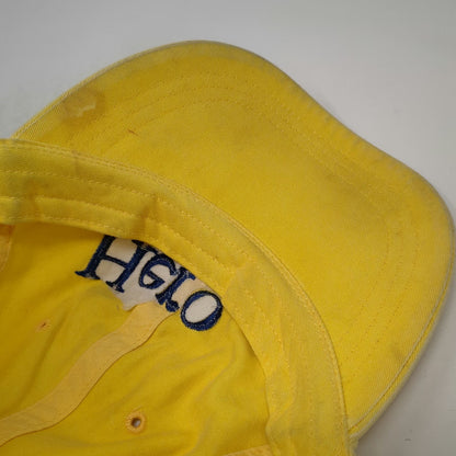 Adams Baseball Cap Yellow One Size Hero Islands Vermont Hat Leather Slideback