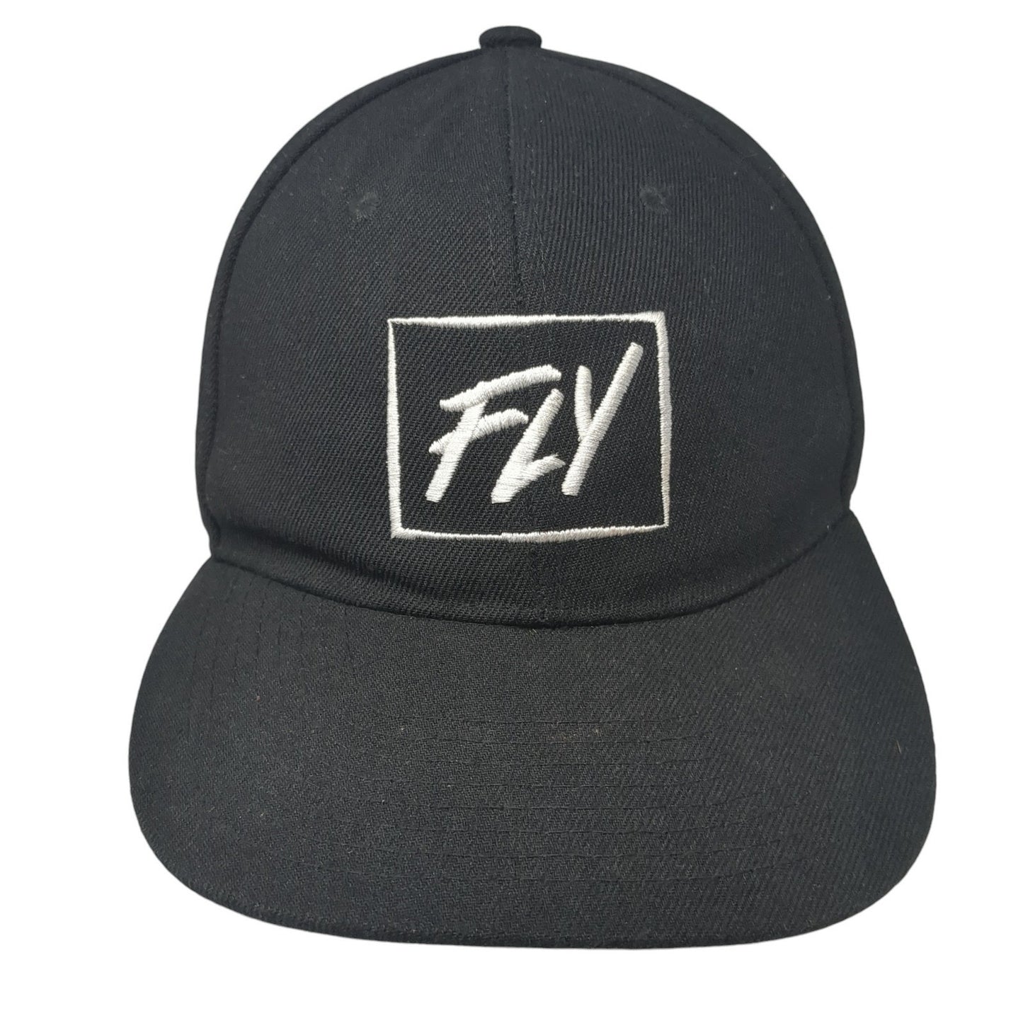 Fly Snapback Hat Black One Size Adjustable Embroidered 6 Panel Outdoor