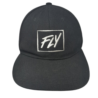 Fly Snapback Hat Black One Size Adjustable Embroidered 6 Panel Outdoor
