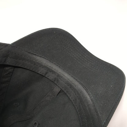 Paw Print Slideback Hat Black One Size Adjustable Vented Holes 6 Panel Cotton