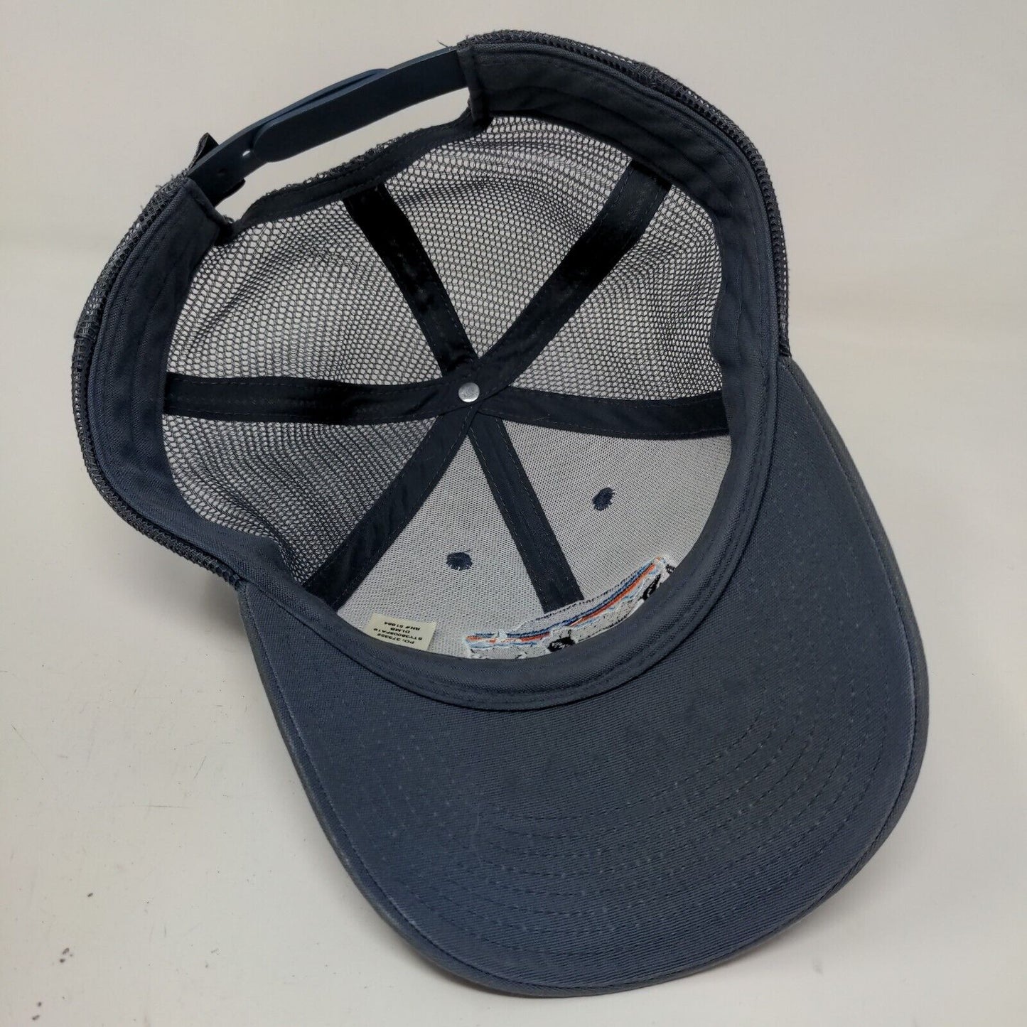 Patagonia Men's Snapback Mesh Back Hat Blue Embroidered Buffalo Logo