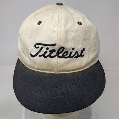 Titleist Texace Cap Beige Black L Embroidered Green Under Visor Hat Vintage