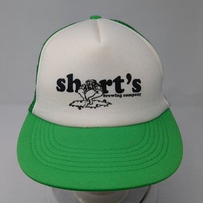 Short's Brewing Company Snapback Trucker Hat Green One Size Mesh Back