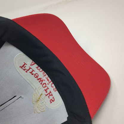 Fireworks America 5 Panel Snapback Hat Black Red One Size Embroidered Logo