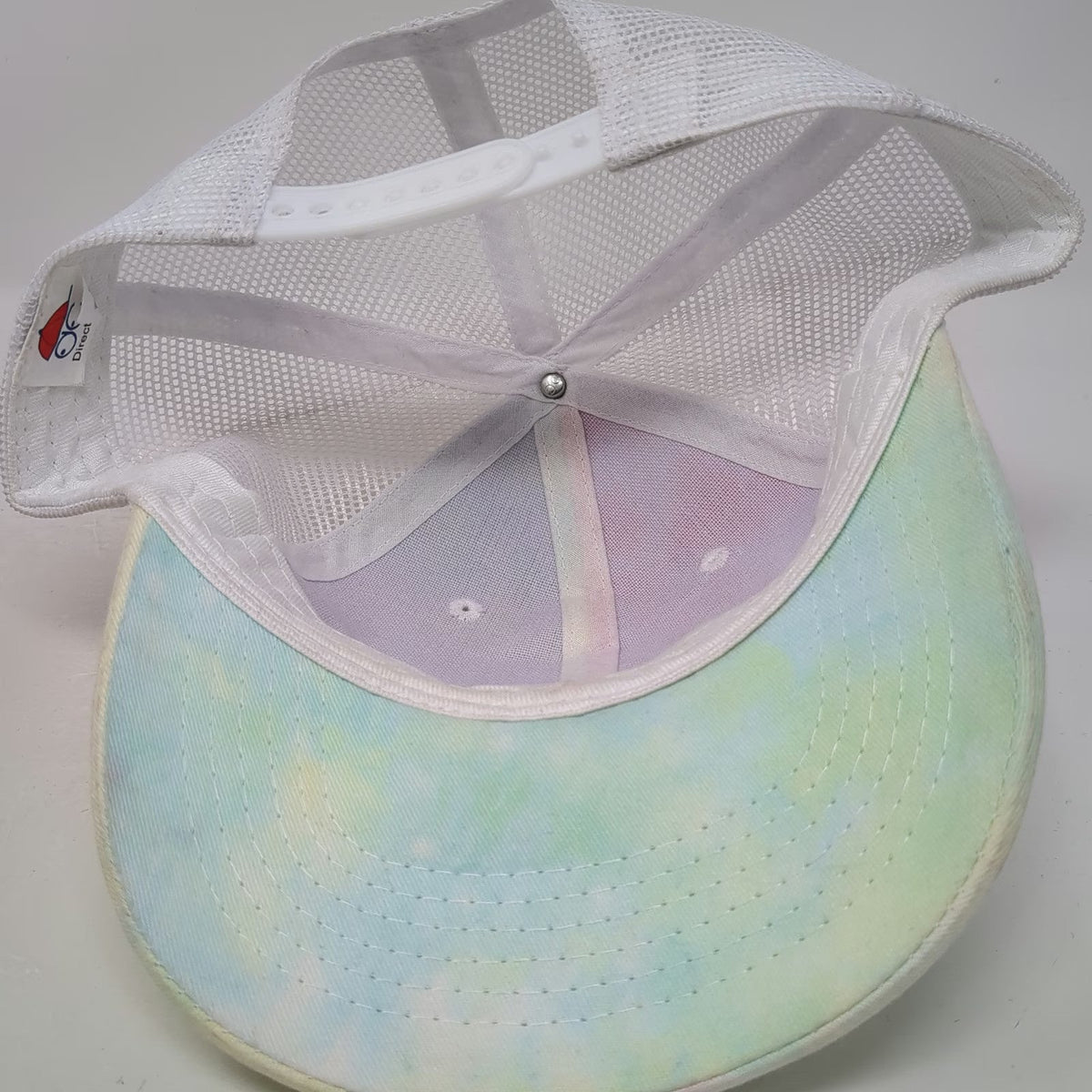 OC Trucker Hat Pink One Size Tie-Dye Mesh Snapback Tiger Retired Patch Hat