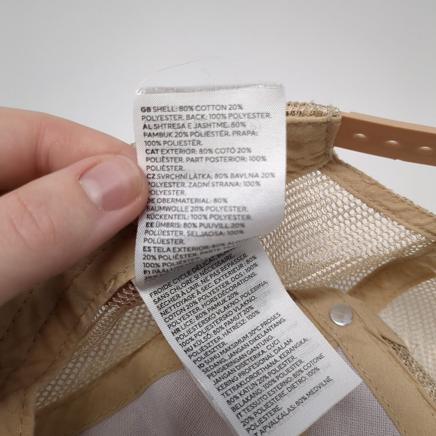 Divided by H&M Snapback Trucker Hat Tan One Size Flower Mesh Back