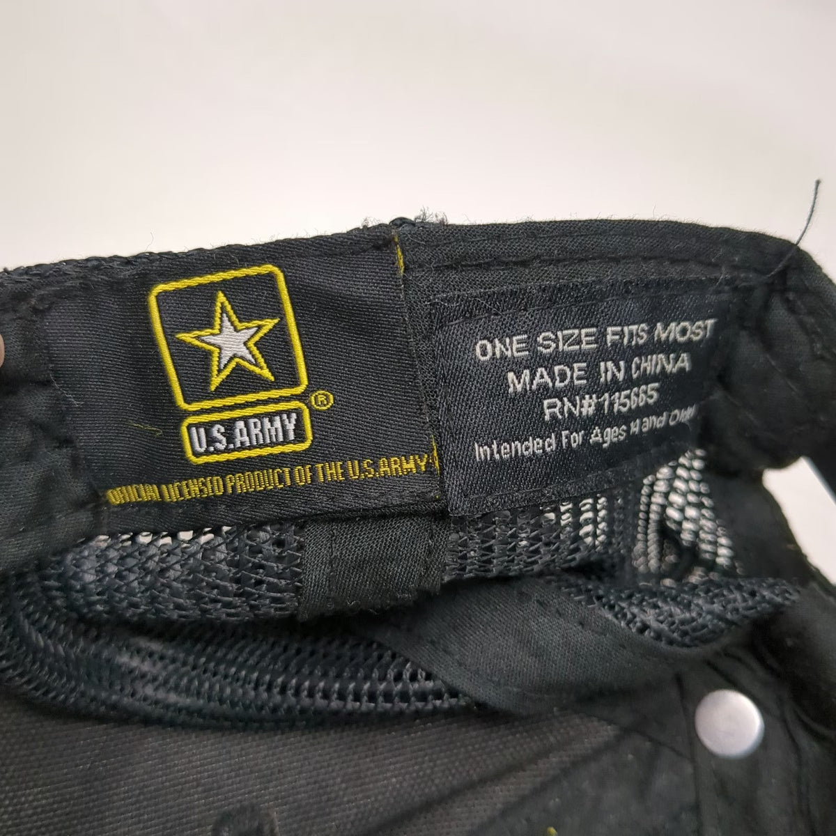 U.S. Army Trucker Hat Gray Camo One Size Distressed Snapback Mesh Star Patch