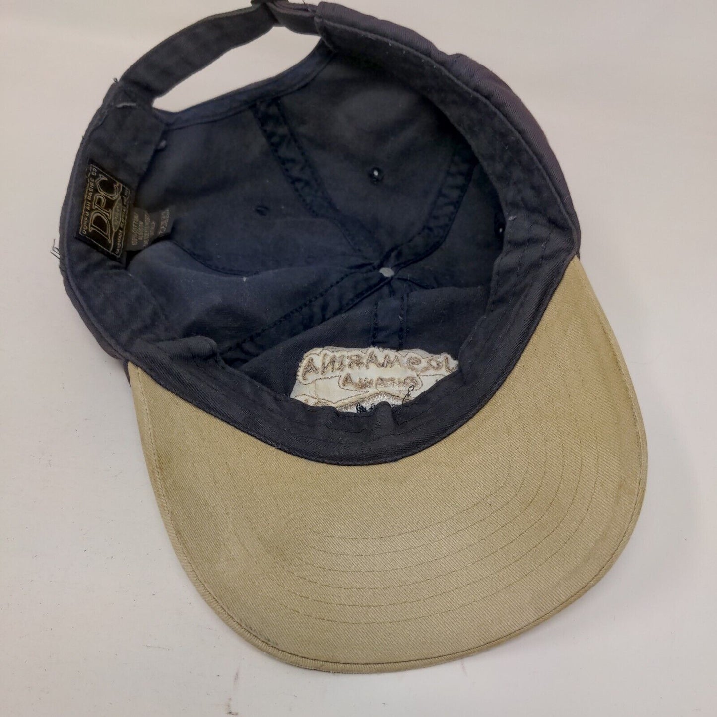 No. 9 Marina Slideback Hat Blue OSFM Embroidered Colorblock DPC