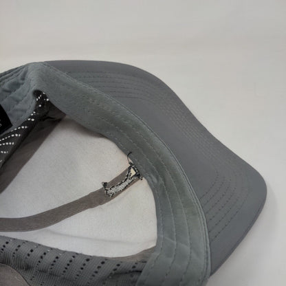 Golf Swing Logo Strapback Hat Gray OSFA Embroidered Laser Cut Imperial